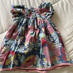 Tommy Hilfiger Pink and Blue Smocked Sundress